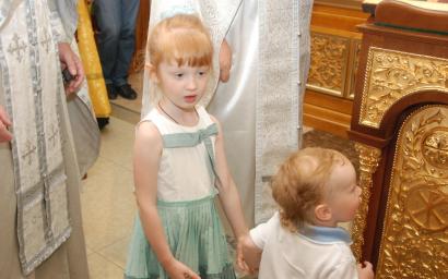 Дети во время богослужения